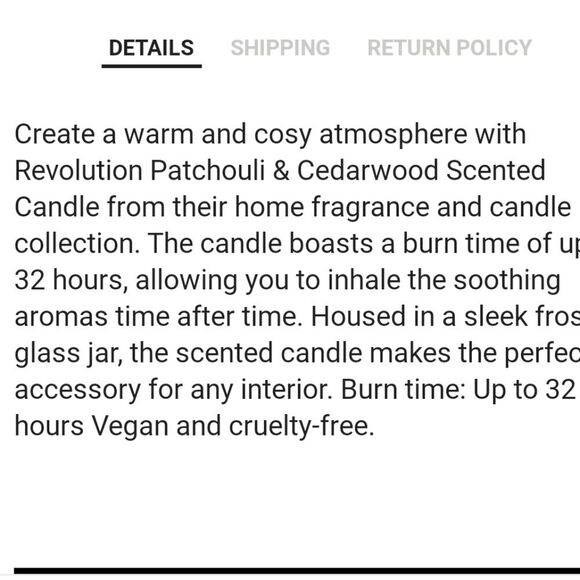 Revolution Beauty Patchouli & Cedarwood Scented Candle - Picture 6 of 6